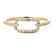 Diamond Paperclip Link Ring